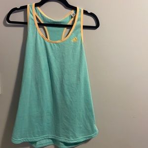 Adidas Light Blue & Yellow Tank Top